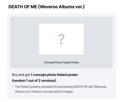 EVAN - DEATH OF ME (WEVERSE ALBUM VER.) + POB