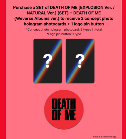 EVAN - DEATH OF ME - PHOTOBOOK VER. SET + WEVERSE ALBUM + POB