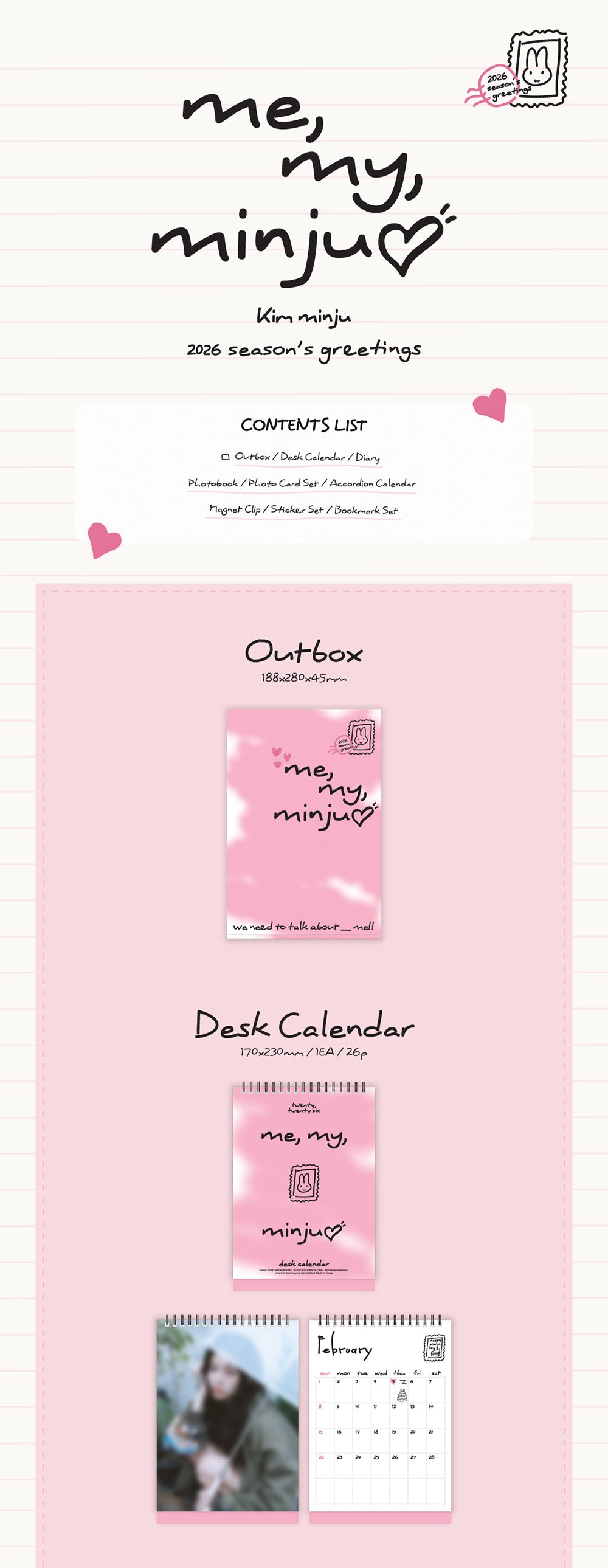 KIM MIN JU - 2026 SEASON’S GREETINGS (ME, MY, MINJU)
