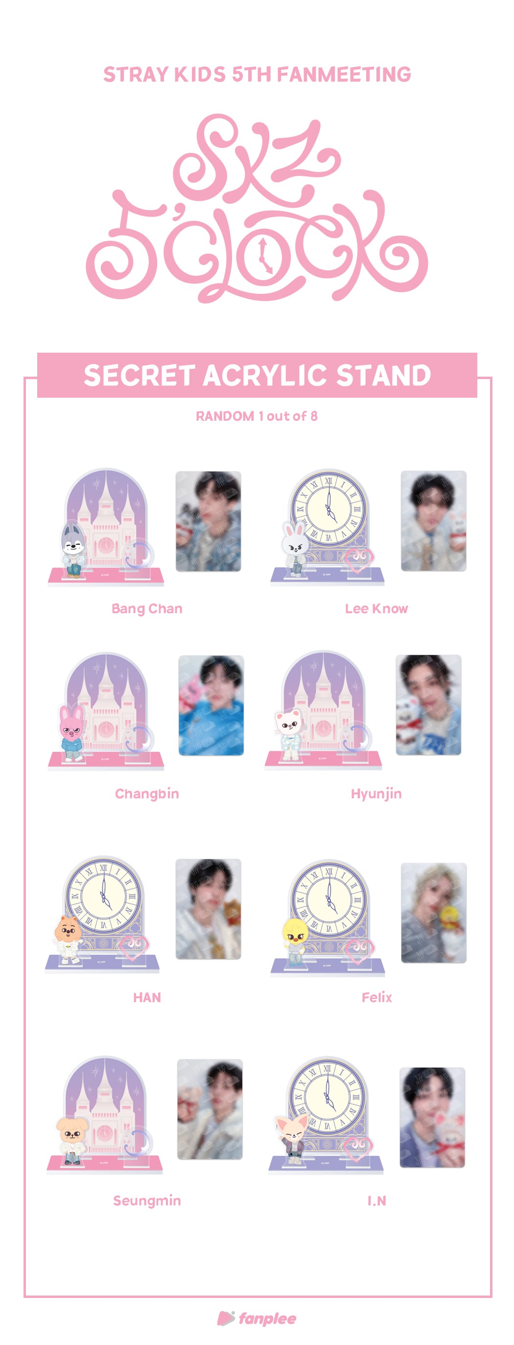Stray Kids - [5th Fanmeeting [SKZ 5'CLOCK MD] SECRET ACRYLIC STAND