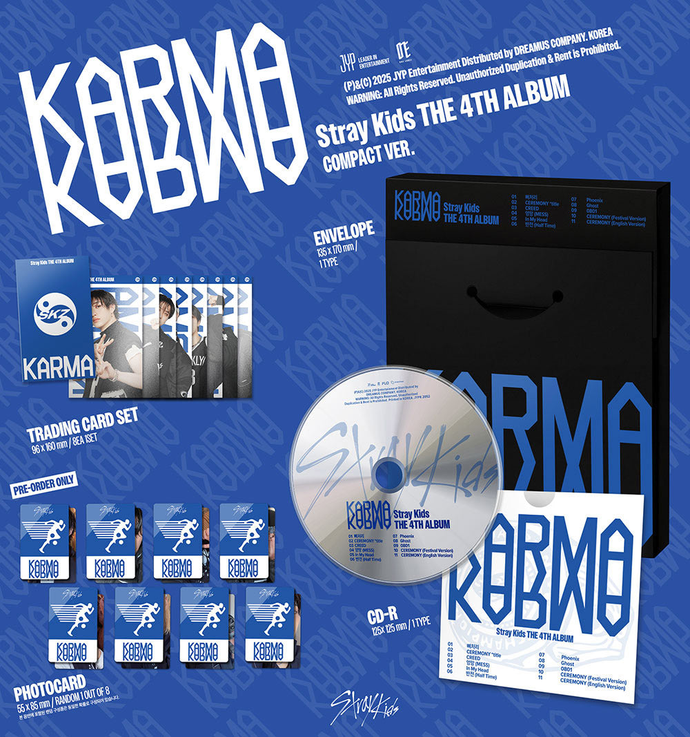 Stray Kids 4th Album - KARMA (COMPACT Ver.) + YES24 POB