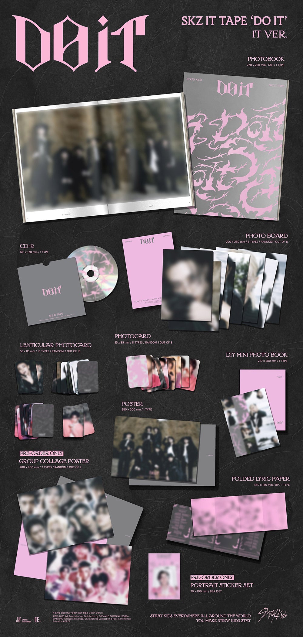 Stray Kids Album - SKZ IT TAPE [DO IT] (IT VER.) + YES24 POB (Choose)